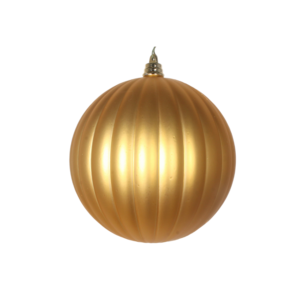 GOLD MATTE PLEATED ORNAMENTS (IN STOCK)