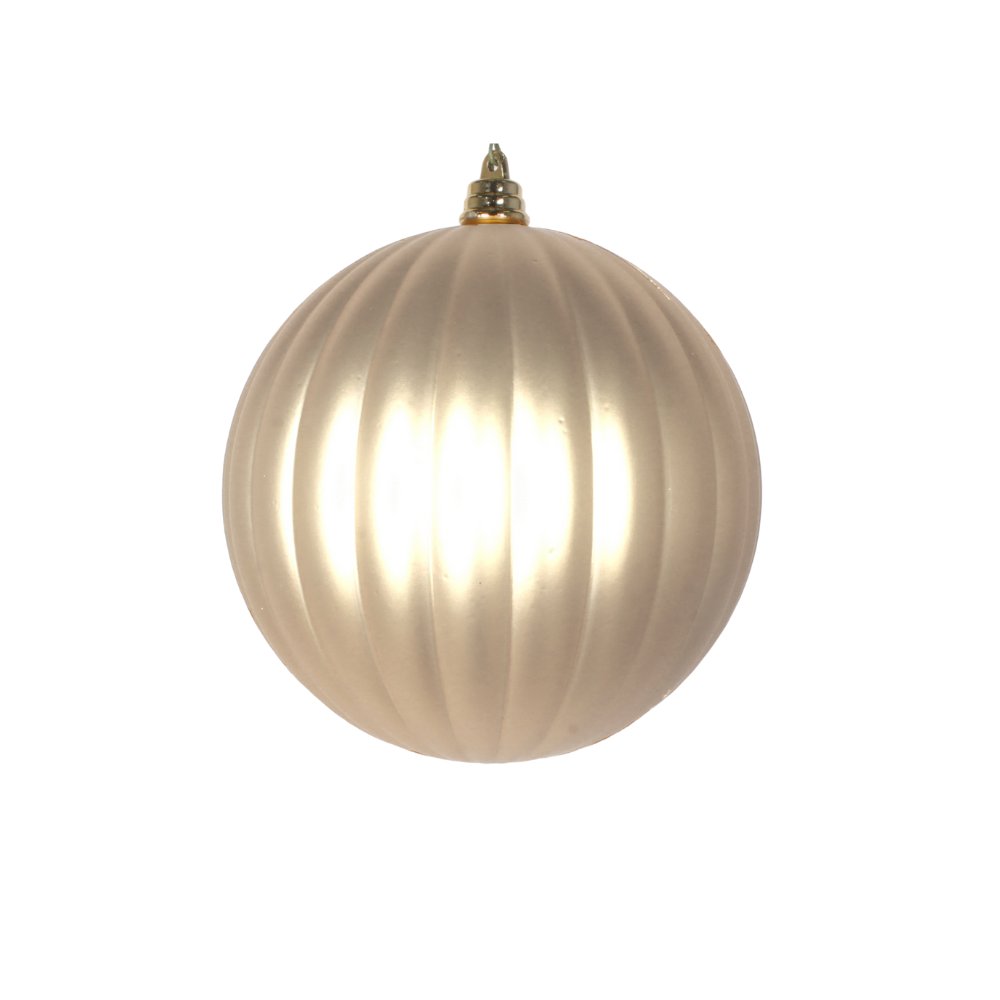 PLATINUM MATTE PLEATED ORNAMENTS (IN STOCK)