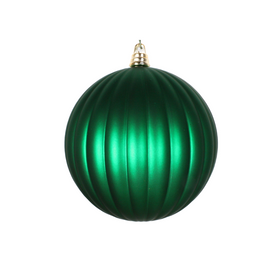 EMERALD MATTE PLEATED ORNAMENTS (IN STOCK)