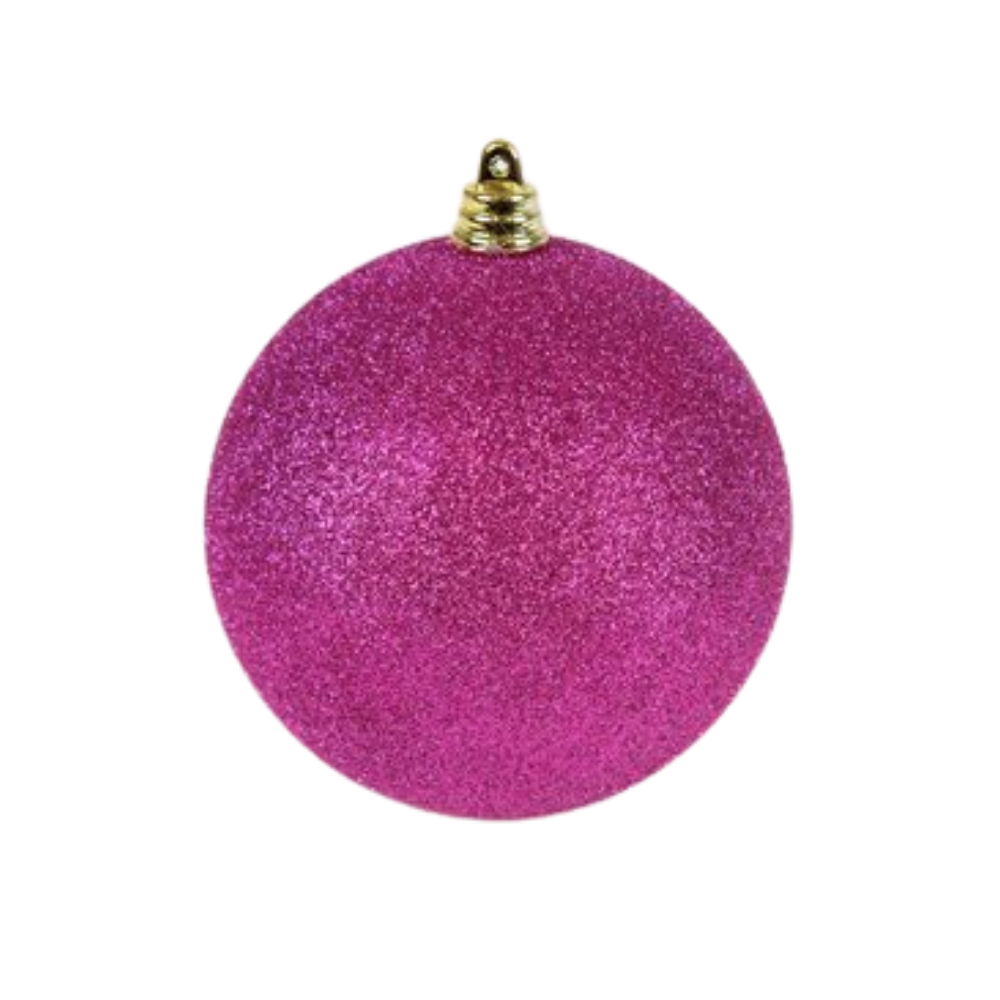 FUCHSIA GLITTER ORNAMENTS (IN STOCK)