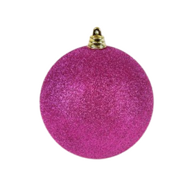 FUCHSIA GLITTER ORNAMENTS (IN STOCK)