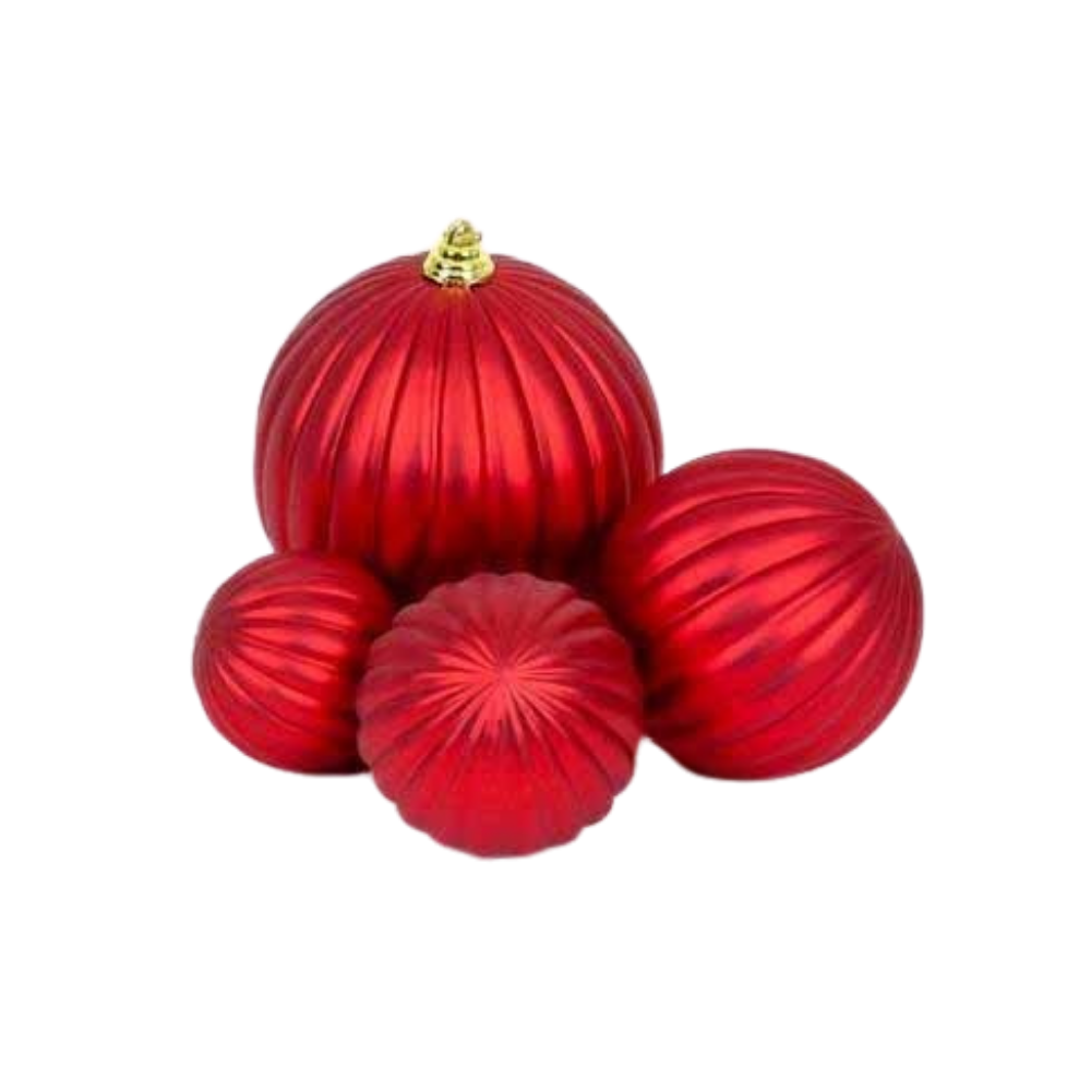 GOLD MATTE PLEATED ORNAMENTS (IN STOCK)